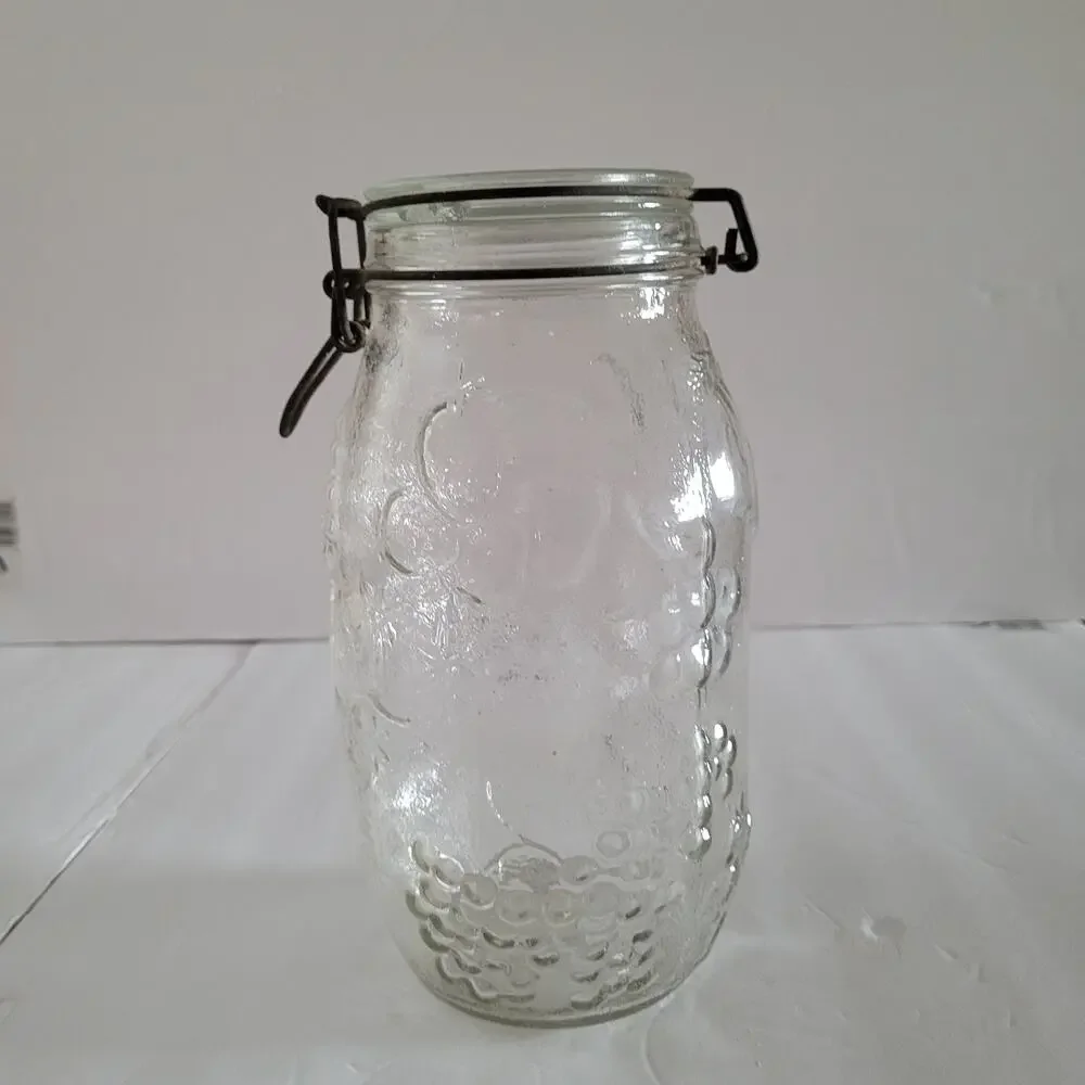 Vintage Fruit Texture Glass Jar - 9x4 inches
